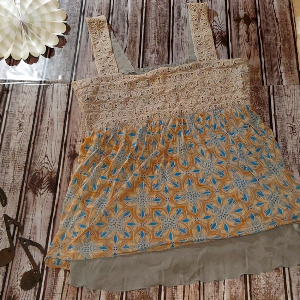 Boho chic layered tank